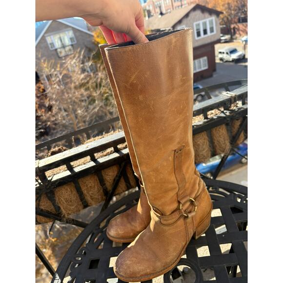 Vintage 100% Leather Harness Boots Women’s Size 8 Made in Spain Butter Soft - Picture 3 of 8